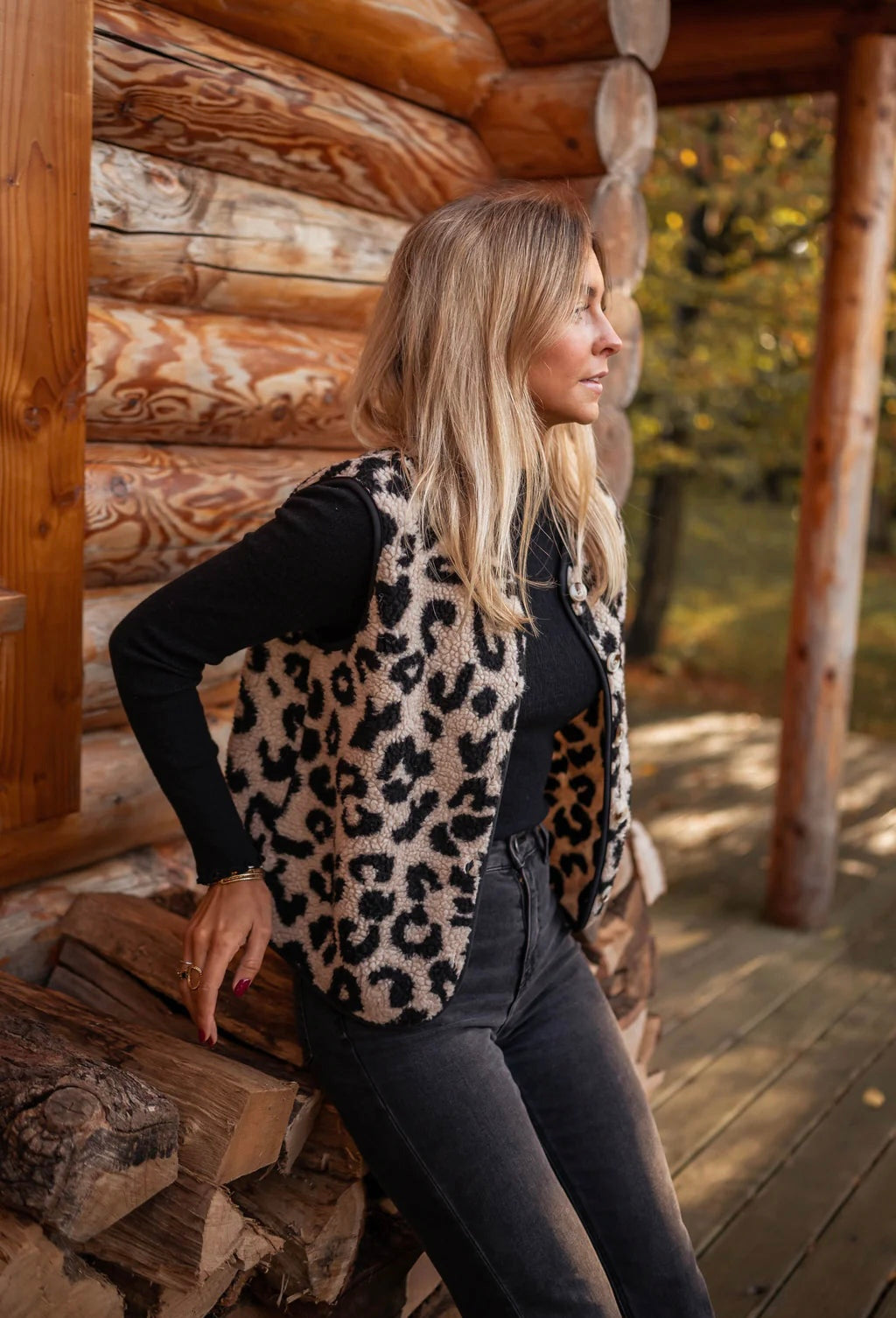 Astrid – Luipaard Gebreide Vest
