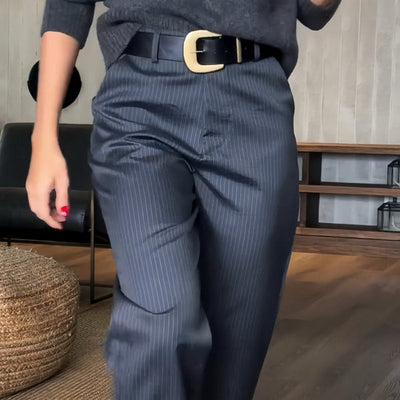 Mathilda – Getailleerde Gestreepte Pantalon